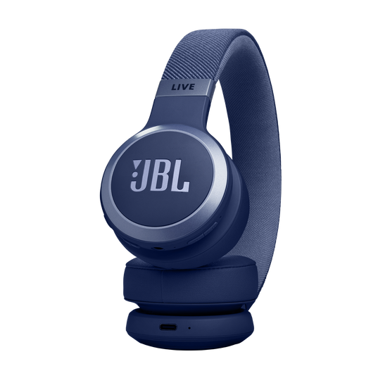 JBL Live 670NC - Blue - Wireless On-Ear Headphones with True Adaptive Noise Cancelling - Detailshot 2